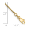 14K 8 inch 1.15mm Diamond-cut Machine Made Rope with Lobster Clasp Chain - 1