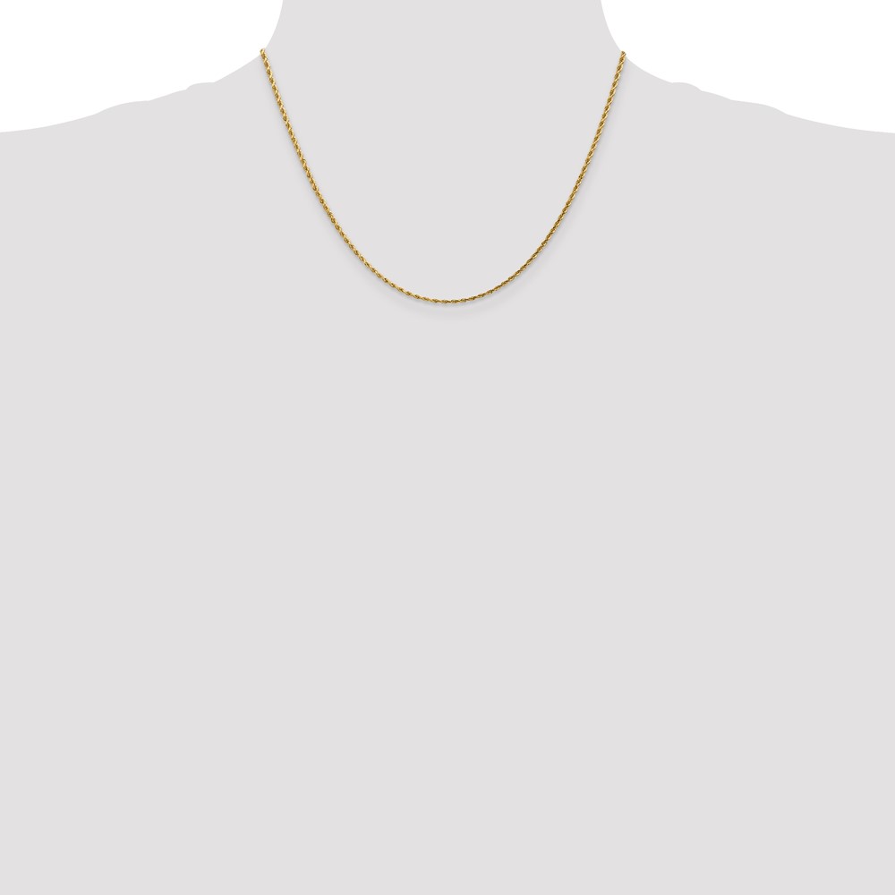 14K 18 inch 1.75mm Diamond-cut Rope with Lobster Clasp Chain - 3