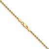 14K 22 inch 1.75mm Diamond-cut Rope with Lobster Clasp Chain - 2