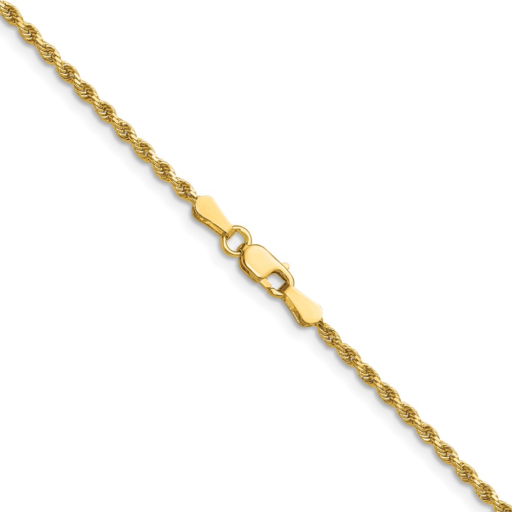 14K 18 inch 1.75mm Diamond-cut Rope with Lobster Clasp Chain - 2