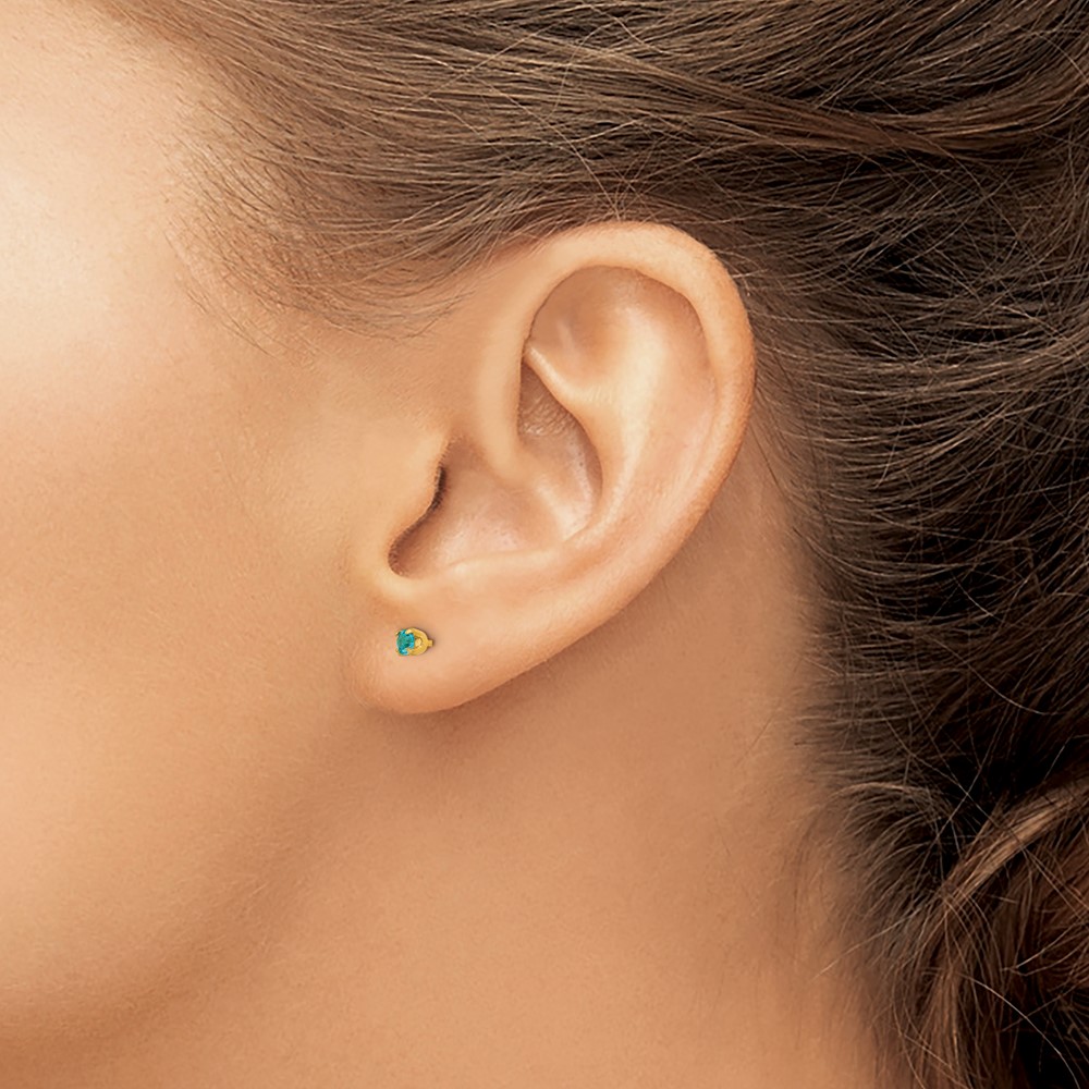 Inverness 14k 3mm December Crystal Birthstone Post Earrings - 2 Inverness 14k 3mm December Crystal Birthstone Post Earrings - 2