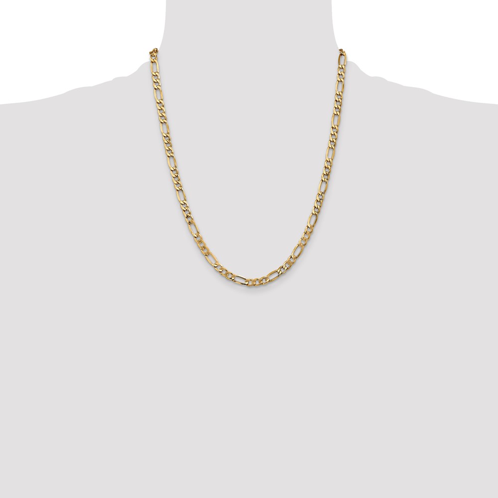 10k 5.35mm Semi-Solid Figaro Chain - 3