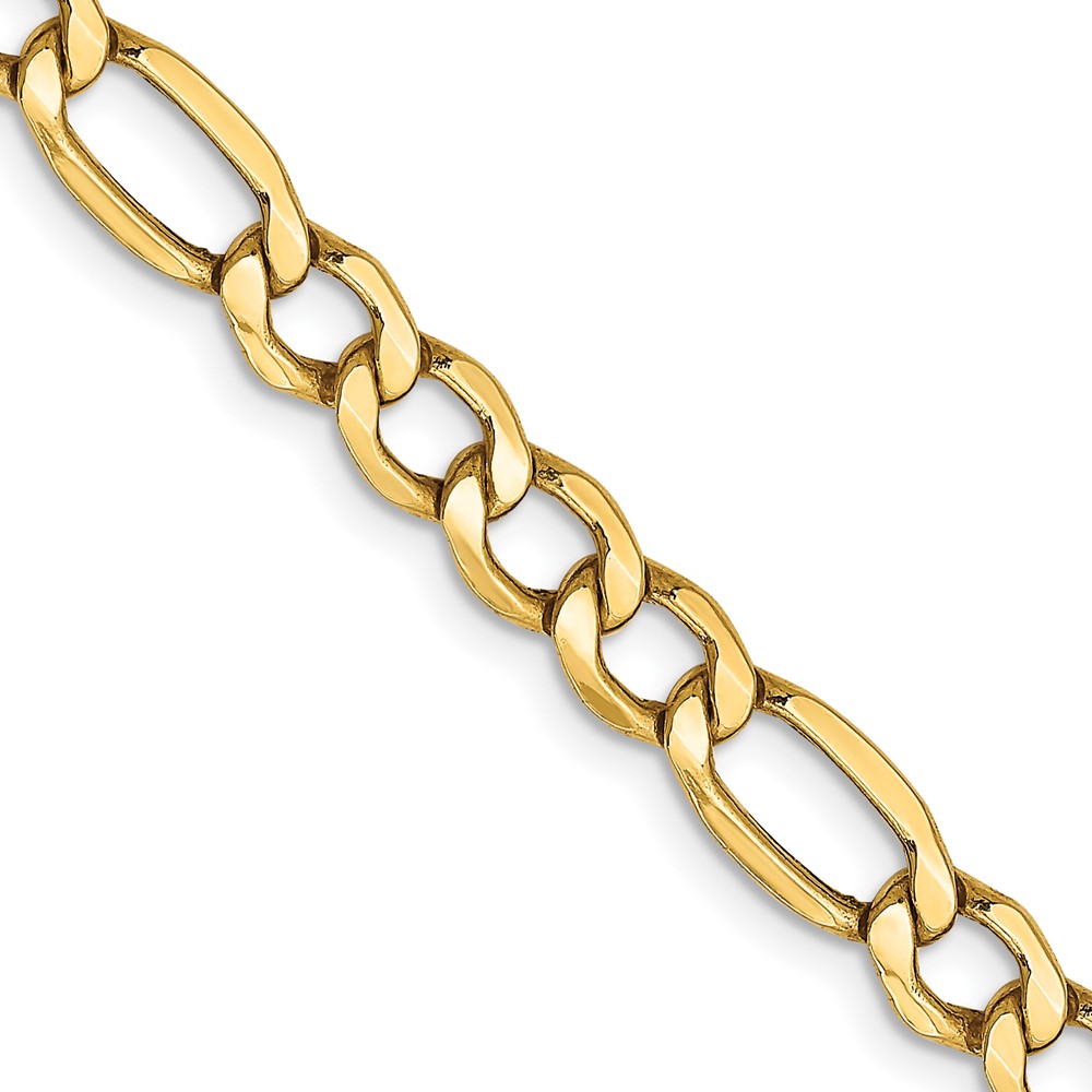 10k 5.35mm Semi-Solid Figaro Chain - 0