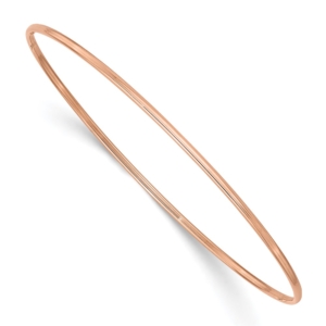 10k 1.5mm Rose Gold Polished Slip-on Bangle Bracelet - 0