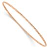 10k 1.5mm Rose Gold Diamond-Cut Slip-on Bangle Bracelet - 0