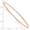 10k 1.5mm Rose Gold Diamond-Cut Slip-on Bangle Bracelet - 2