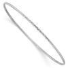 10k 1.5mm White Gold Diamond-Cut Slip-on Bangle Bracelet - 0
