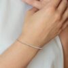 10k 1.5mm White Gold Diamond-Cut Slip-on Bangle Bracelet - 3