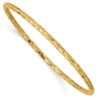 10k Polished Textured Slip-on Bangle Bracelet - 0