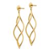 10k Curved Tube Dangle Earrings - 1