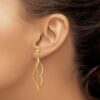 10k Curved Tube Dangle Earrings - 2