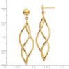 10k Curved Tube Dangle Earrings - 3