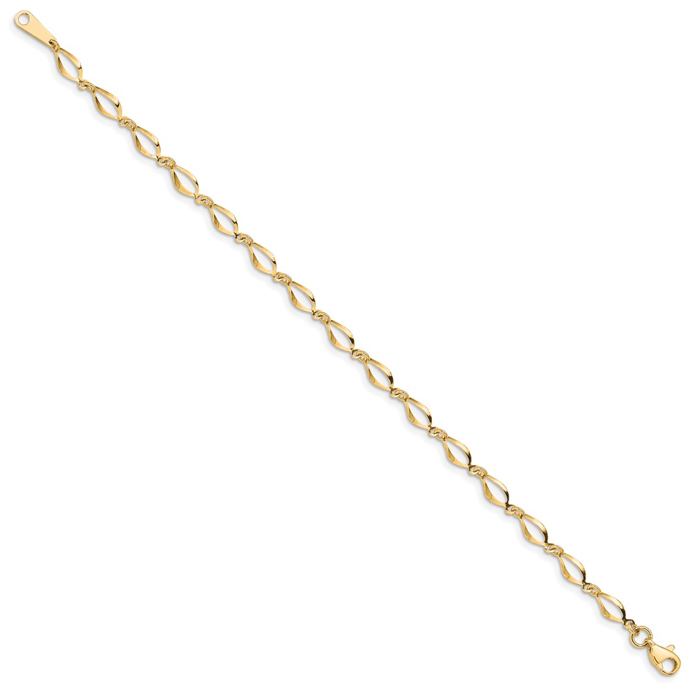 10k Polished Fancy Link Bracelet - 1 10k Polished Fancy Link Bracelet - 1