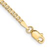 10k 2.2mm Flat Beveled Curb Chain Anklet - 0