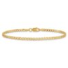 10k 2.2mm Flat Beveled Curb Chain Anklet - 2