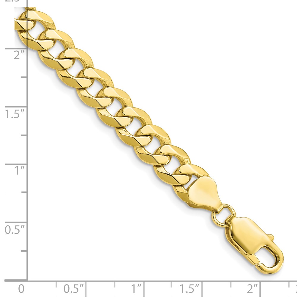 10k 7.75mm Flat Beveled Curb Chain - 1