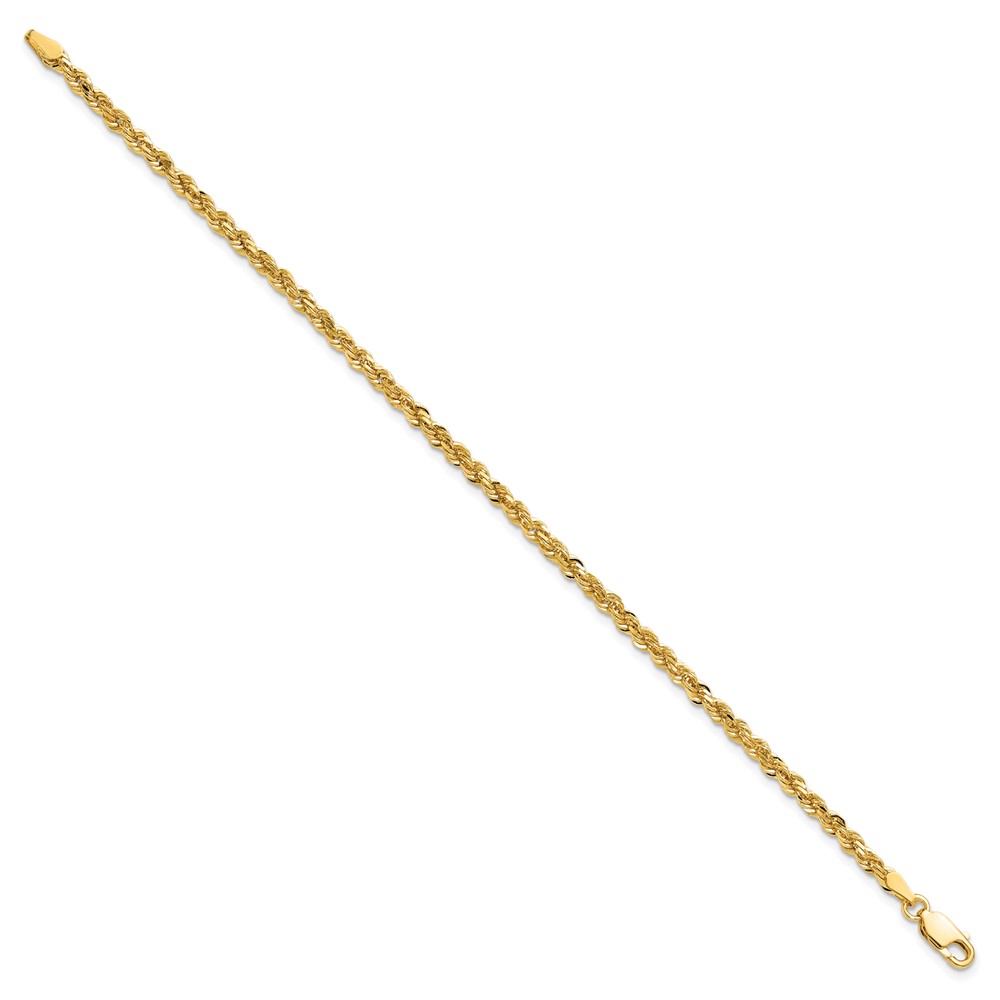 10k 3mm Diamond-cut Rope Chain - 1 10k 3mm Diamond-cut Rope Chain - 1