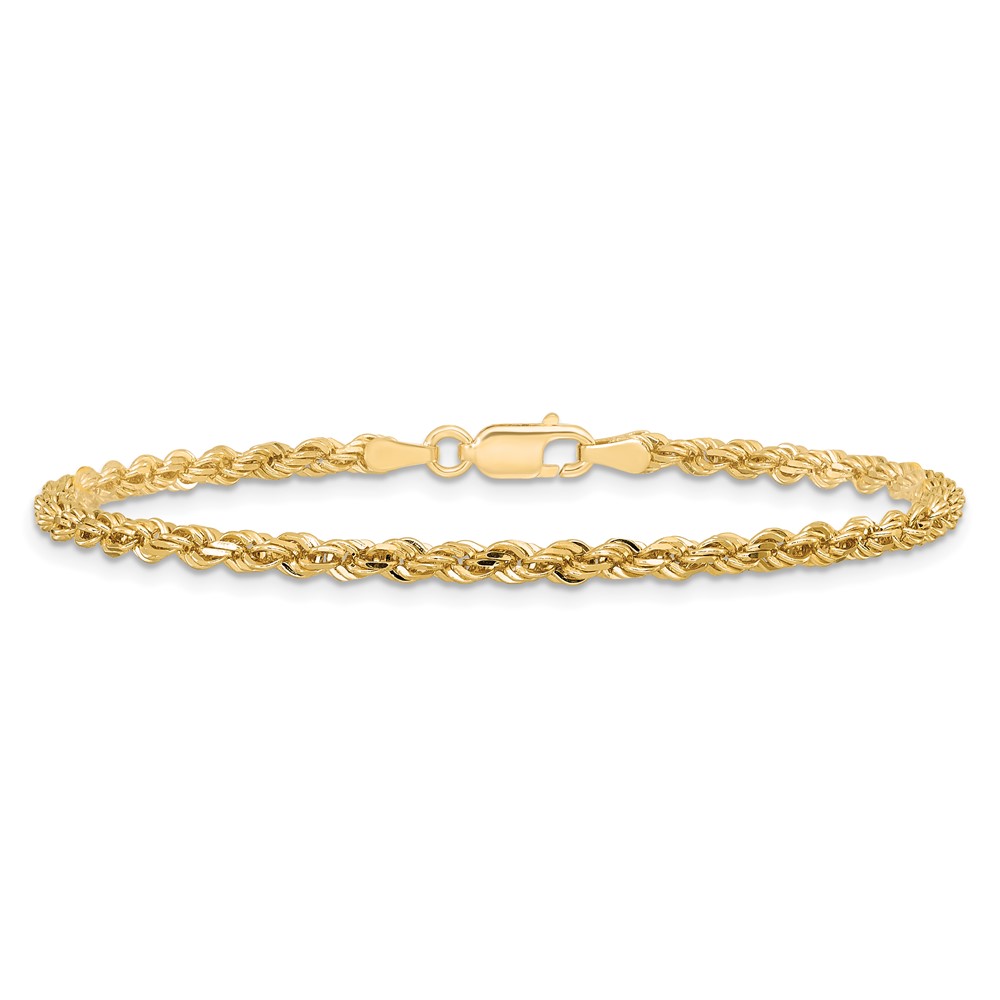 10k 3mm Diamond-cut Rope Chain - 3 10k 3mm Diamond-cut Rope Chain - 3