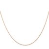 10K Rose Gold .5mm Carded Cable Rope Chain - 1