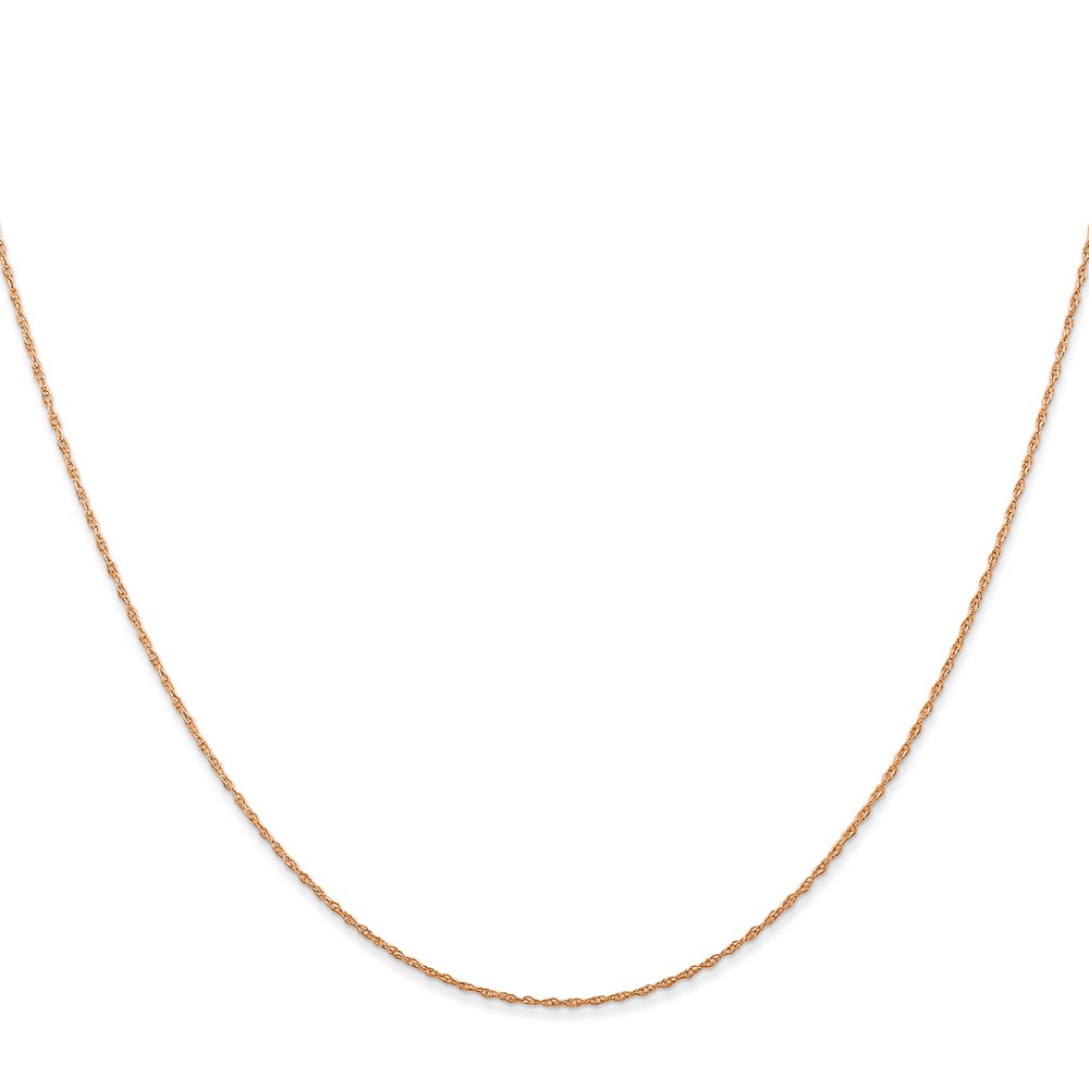 10K Rose Gold .5mm Carded Cable Rope Chain - 1