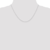 10k White Gold .5mm Carded Cable Rope Chain - 3