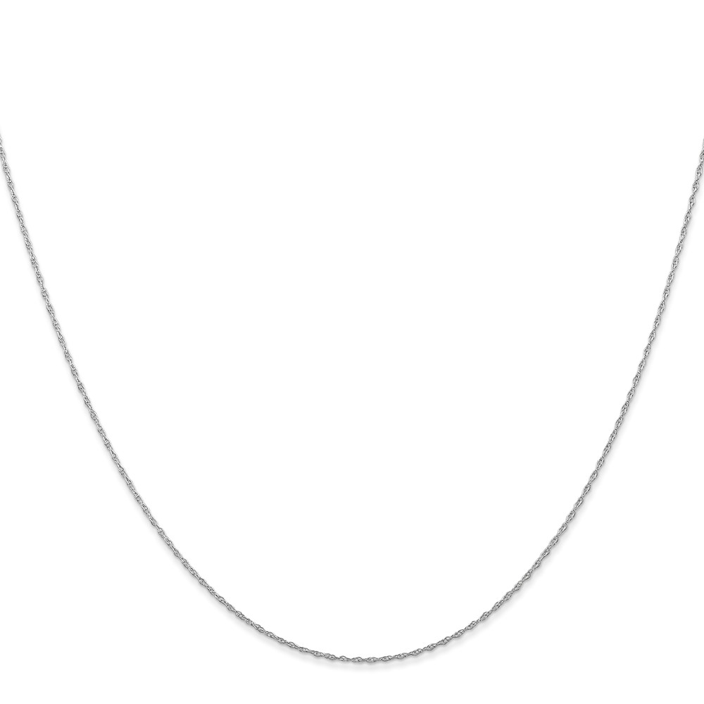 10k White Gold .5mm Carded Cable Rope Chain - 1