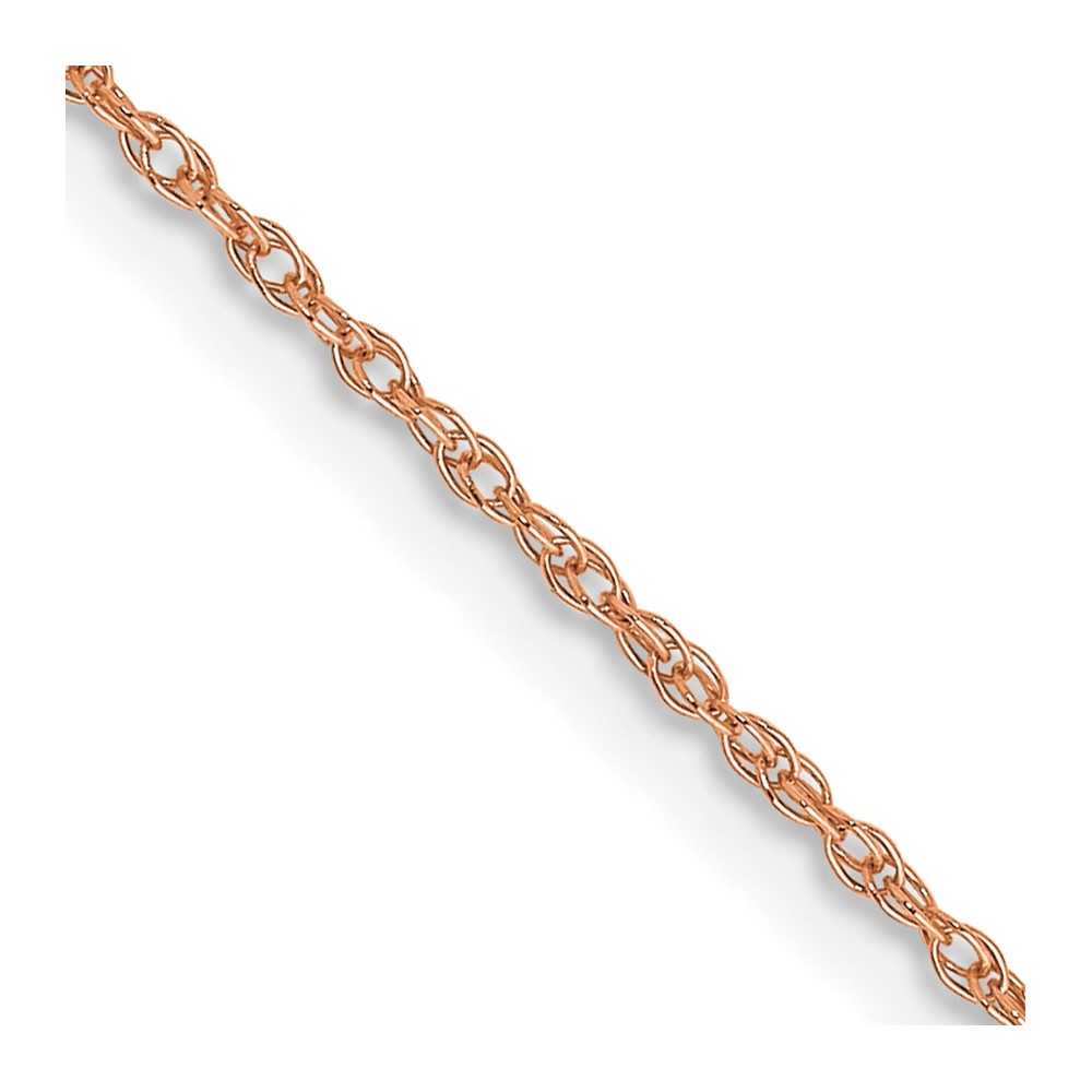 10k Rose Gold .7 mm Carded Cable Rope Chain - 0 10k Rose Gold .7 mm Carded Cable Rope Chain - 0