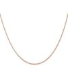 10k Rose Gold .7 mm Carded Cable Rope Chain - 1