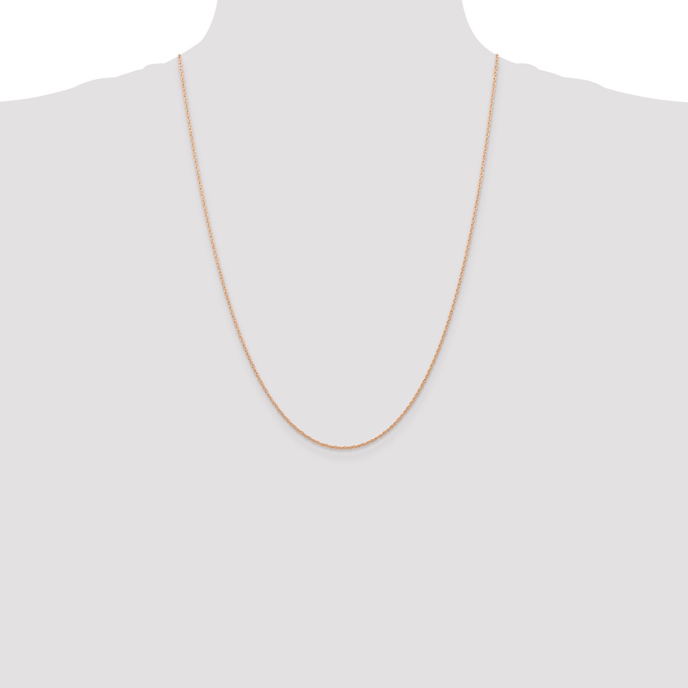 10k Rose Gold .7 mm Carded Cable Rope Chain - 3 10k Rose Gold .7 mm Carded Cable Rope Chain - 3