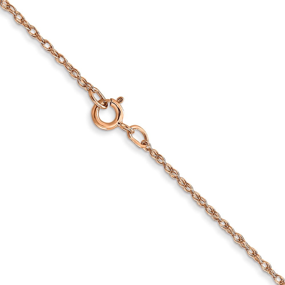 10k Rose Gold .7 mm Carded Cable Rope Chain - 2 10k Rose Gold .7 mm Carded Cable Rope Chain - 2