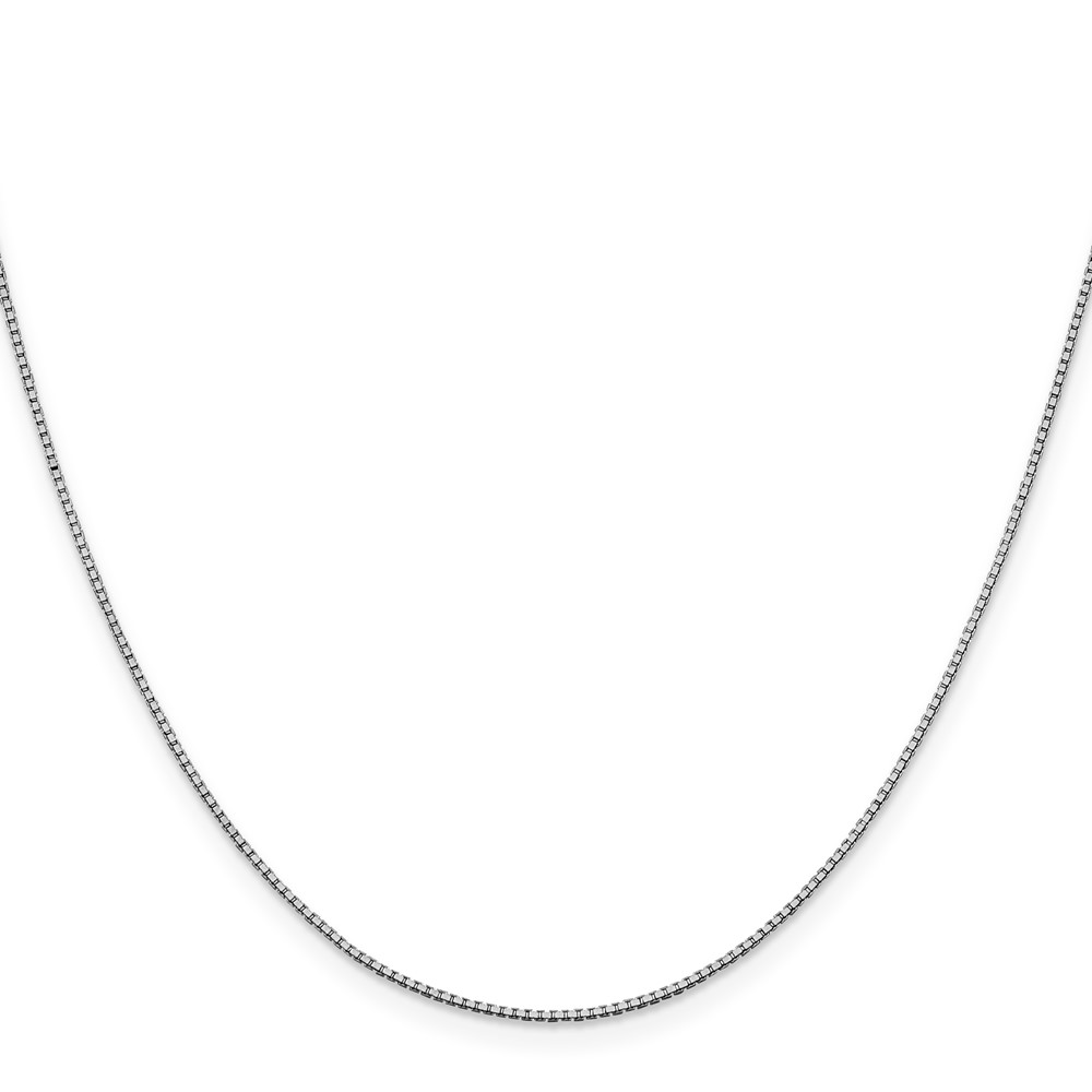 10k White Gold 1mm Box Chain - 1