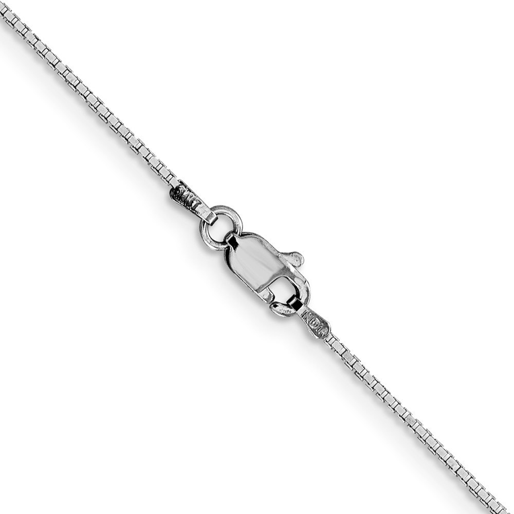 10k White Gold 1mm Box Chain - 2