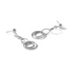 10K White Gold Post Dangle Earrings - 4