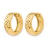 10K Polished and D/C Hinged Hoop Earrings - 1 10K Polished and D/C Hinged Hoop Earrings - 1