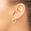 10K Polished and D/C Hinged Hoop Earrings - 2 10K Polished and D/C Hinged Hoop Earrings - 2