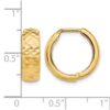 10K Polished and D/C Hinged Hoop Earrings - 3 10K Polished and D/C Hinged Hoop Earrings - 3