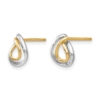 10K w/White Rhodium Polished Post Earrings - 1 10K w/White Rhodium Polished Post Earrings - 1