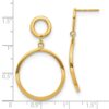10K Polished Round Post Dangle Earrings - 3