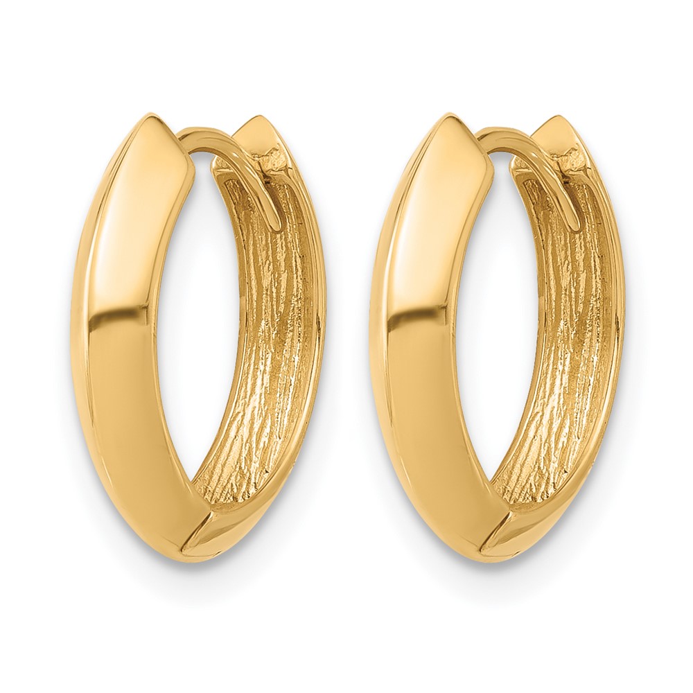 10K Polished Hinged Huggie Earrings - 1 10K Polished Hinged Huggie Earrings - 1