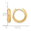 10K Polished Hinged Huggie Earrings - 3 10K Polished Hinged Huggie Earrings - 3