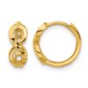 10K Polished and Diamond-cut Infinity Huggie Hoop Earrings - 0 10K Polished and Diamond-cut Infinity Huggie Hoop Earrings - 0
