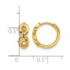 10K Polished and Diamond-cut Infinity Huggie Hoop Earrings - 3 10K Polished and Diamond-cut Infinity Huggie Hoop Earrings - 3