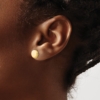 10k Polished Button Post Earrings - 2