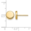 10k Polished Button Post Earrings - 3