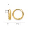 10K Polished and Diamond-cut Huggie Hoop Earrings - 3