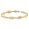 10K Polished Leaf Bracelet - 2