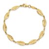 10K Polished Leaf Bracelet - 4