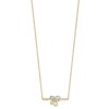 10K Rhodium-plated Polished D/C Butterfly Bar Necklace - 1