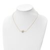 10K Rhodium-plated Polished D/C Butterfly Bar Necklace - 2