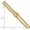10K Polished and Diamond-cut beads 2-strand Bracelet - 4
